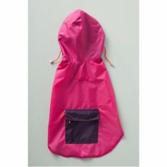 Anthropologie Ware Dog Pet Fur Baby Anorak Raincoat Pink/Purple Chic-Strut Small - Picture 5 of 5
